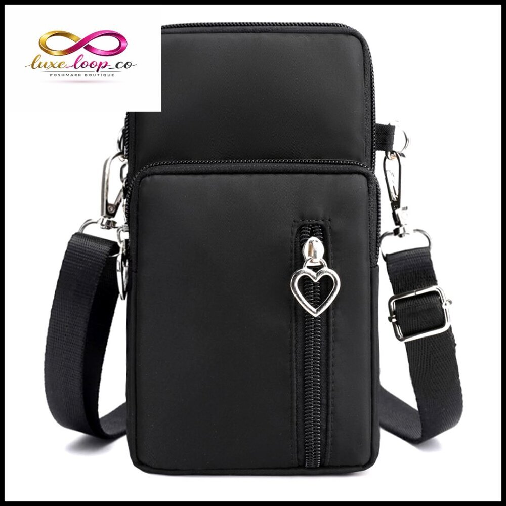 Mini Crossbody Phone Purse with Adjustable Strap, Water‎ Resistant Nylon